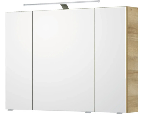 Spiegelschrank mit drei Türen und Beleuchtung