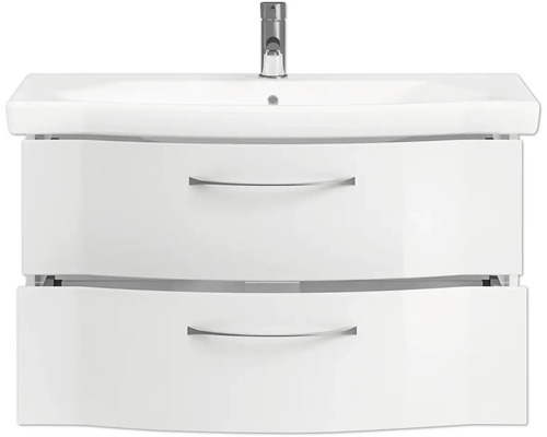 Waschtischunterschrank mit zwei Schubladen und Waschbecken