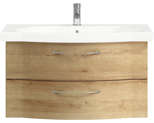 Waschtisch mit zwei Schubladen und Keramikwaschbecken