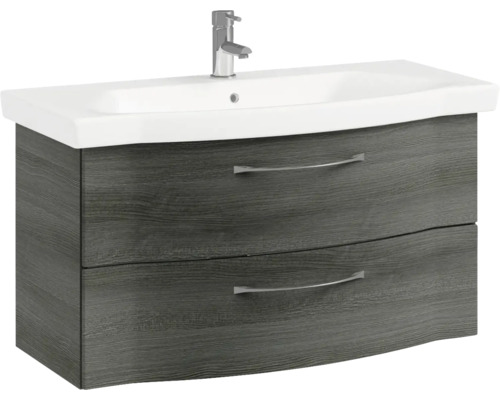 Waschtischunterschrank mit zwei Schubladen, Waschbecken und Armatur