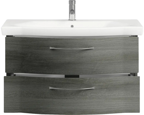 Waschtischunterschrank mit zwei Schubladen und Aufsatzwaschbecken