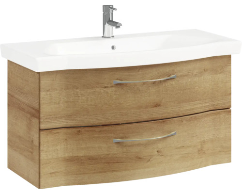 Waschtischunterschrank mit zwei Schubladen und Waschbecken