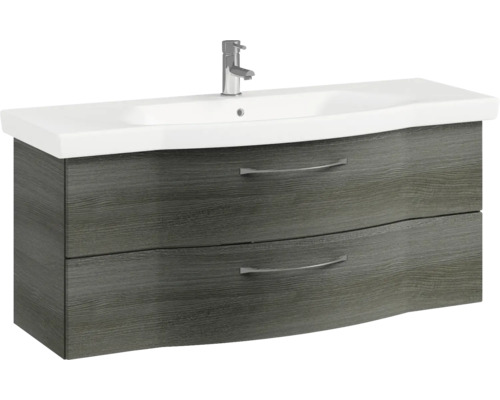 Waschtischunterschrank mit Waschbecken und zwei Schubladen