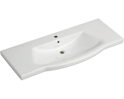 Waschtisch aus Sanitärkeramik mit Hahnloch und Überlauf