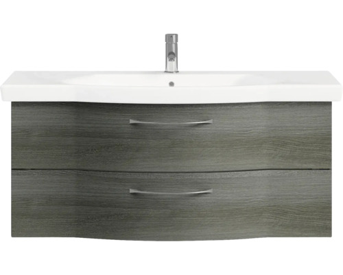 Waschtischunterschrank mit zwei Schubladen und Aufsatzwaschbecken