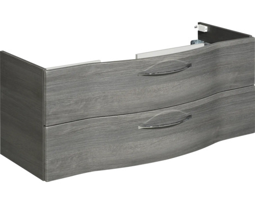 Waschtischunterschrank mit zwei Schubladen und Holzoptik