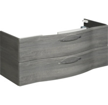 Waschtischunterschrank mit zwei Schubladen und Holzdekor