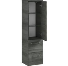Hochschrank mit zwei Schubladen und Glaseinlegeböden