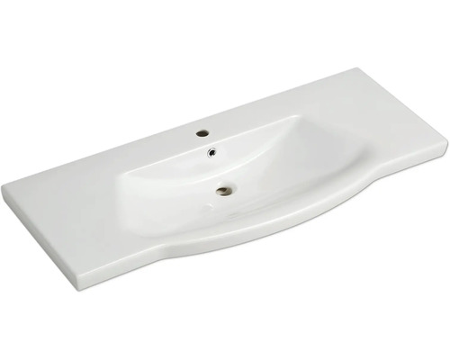 Keramikwaschtisch mit Hahnloch und Überlauf