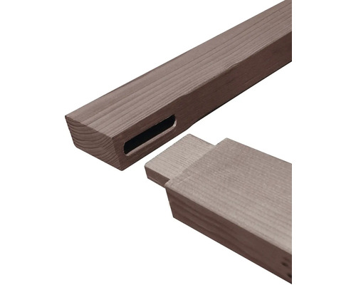 Holzpfosten mit Nut und Feder für den Zaunbau