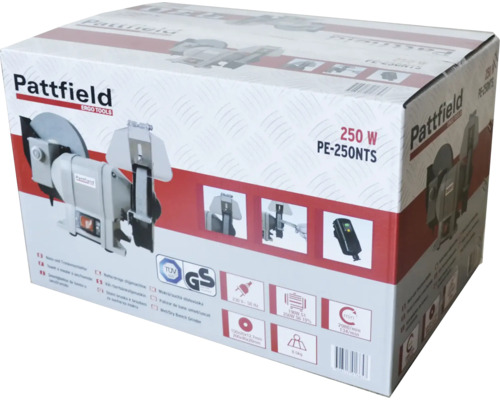 Verpackung einer Pattfield Schleifmaschine 250 Watt