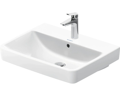 Waschtisch aus Sanitärkeramik mit Armatur