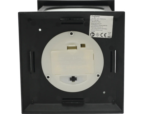 Unterseite einer Dekolaterne mit Batteriefach