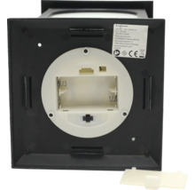 Unterseite einer Laterne mit Batteriefach.