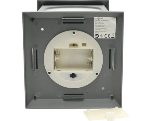 Detailansicht der Laterne mit Batteriefach