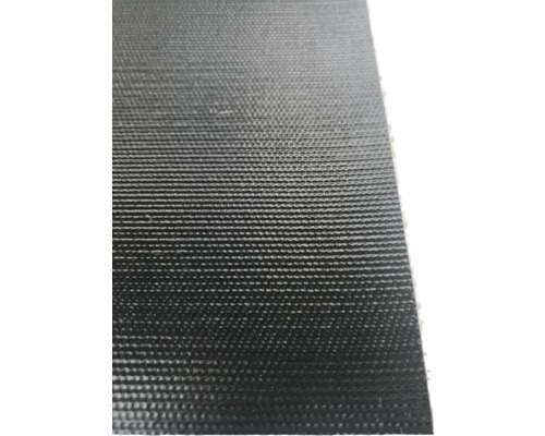 Nahaufnahme eines schwarzen Teppichs mit gewebter Textur