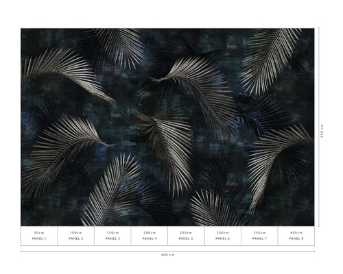 Fototapete mit Palmenmuster, 400x270 cm