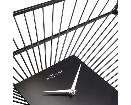 Nextime Logo Wanduhr mit Metallgestell