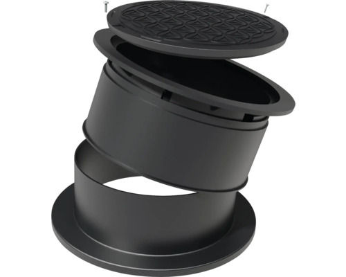 Schachtabdeckung mit Rahmen, Schachtaufsatz und Schrauben