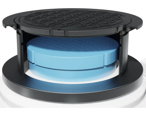 Revisionsschacht mit geöffnetem Deckel