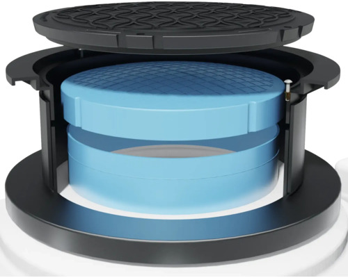 Drainageschacht mit abnehmbarem Deckel für den Außenbereich