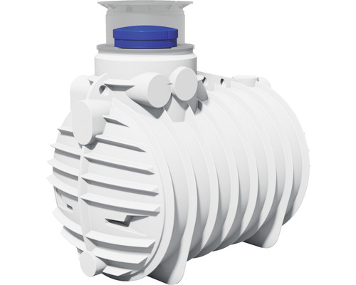 Weißer Erdtank zur Regenwassernutzung