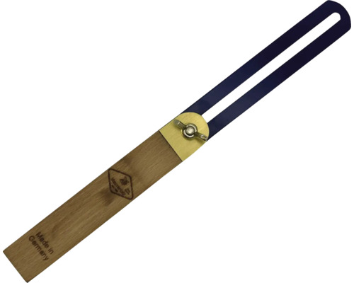 Winkelmesser mit Holzgriff und Metallschiene