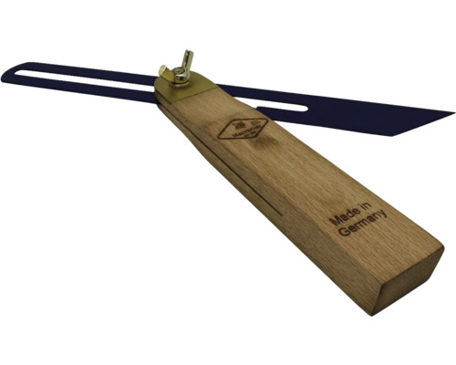 Verstellbarer Winkelmesser mit Holzgriff und Metallschiene