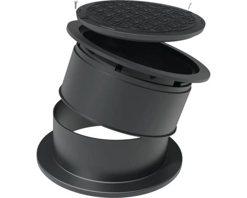 Schachtabdeckung mit Ausgleichsring und Schrauben zur Montage