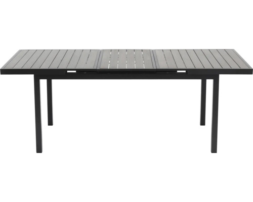 Ausziehbarer Gartentisch mit Lamellenstruktur