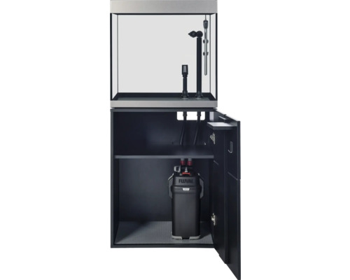 Aquarium mit Schrank und Innenleben