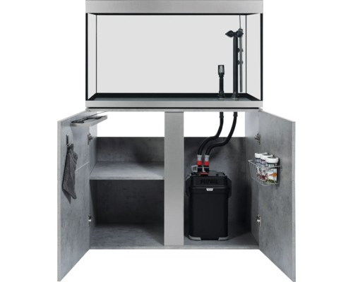 Aquarium mit Unterschrank, inklusive Aquariumfilter und Zubehör