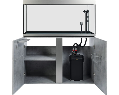 Aquariumkombination mit Unterschrank, Innenfilter und Außenfilter