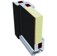 Haustür Aluminium/PVC Smart A400 2.0 RC2 anthrazit 1000 x 2100 mm Rechts inkl. Beschlagset, Stangengriff, Profilzylinder inkl. 3 Schlüssel