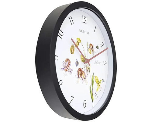 Nextime Silene Wanduhr mit Blumendesign