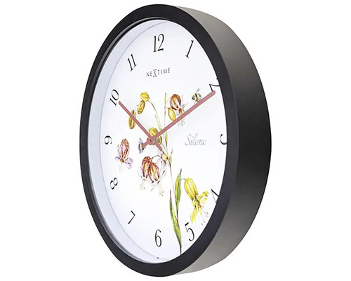 Nextime Silene Wanduhr mit Blumenmotiv
