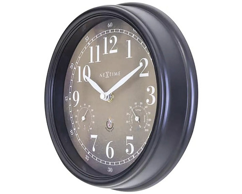 Nextime Wanduhr mit Thermometer und Hygrometer
