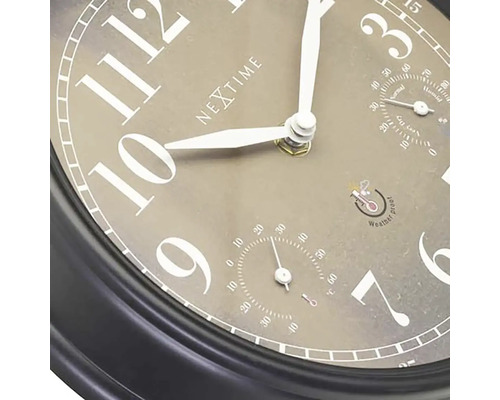 Nextime Wanduhr mit Thermometer und Hygrometer