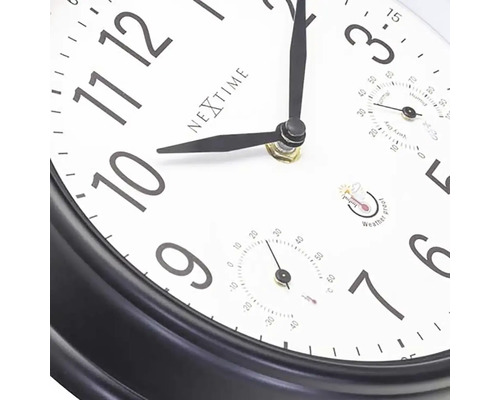 Nextime Wanduhr mit Thermometer und Hygrometer
