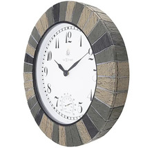 Wanduhr mit Thermometer für den Aussenbereich