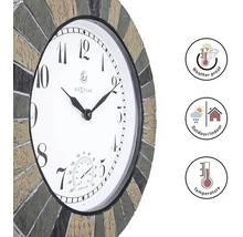 Wanduhr mit Thermometer für den Innen- und Außenbereich