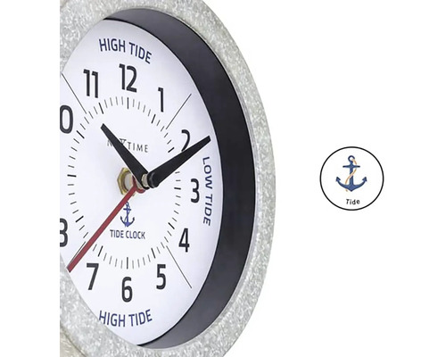 Nextime Gezeiten-Uhr mit Anzeige für Hochwasser und Niedrigwasser