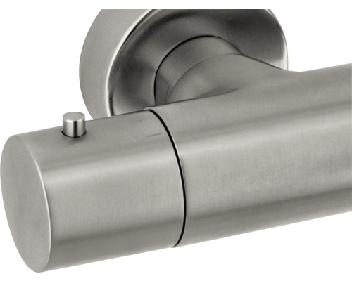 Türgriff aus Edelstahl mit Verriegelungsknopf