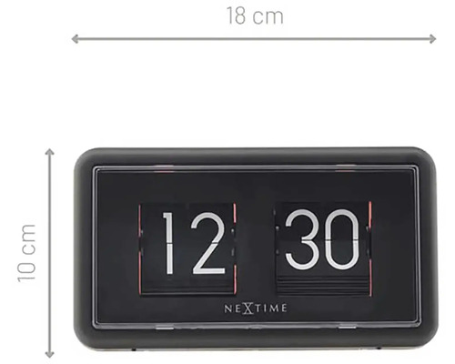 Nextime Klappzahlenuhr mit den Maßen 18 mal 10 Zentimeter