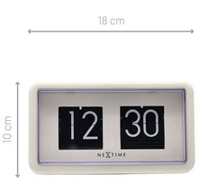 Nextime Tischuhr mit digitaler Zeitanzeige und den Maßen 18 mal 10 cm.