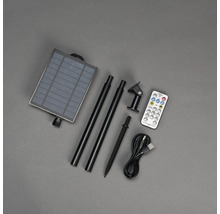 Solarleuchte Zubehör mit Solarpanel, Erdspieß, USB-Kabel und Fernbedienung