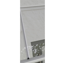 ARON Vordach Pultform Paris VSG 200x115 cm weiß inkl. Konsole G und Regenrinne beidseitig