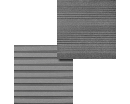 Terrassendielen aus Kunststoff mit geriffelter Oberfläche
