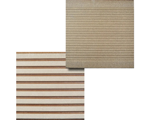 Terrassendielen aus Holz mit gerillter Oberfläche