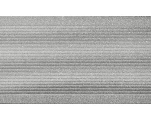 Graue Wandfliese mit horizontalem Rillenmuster